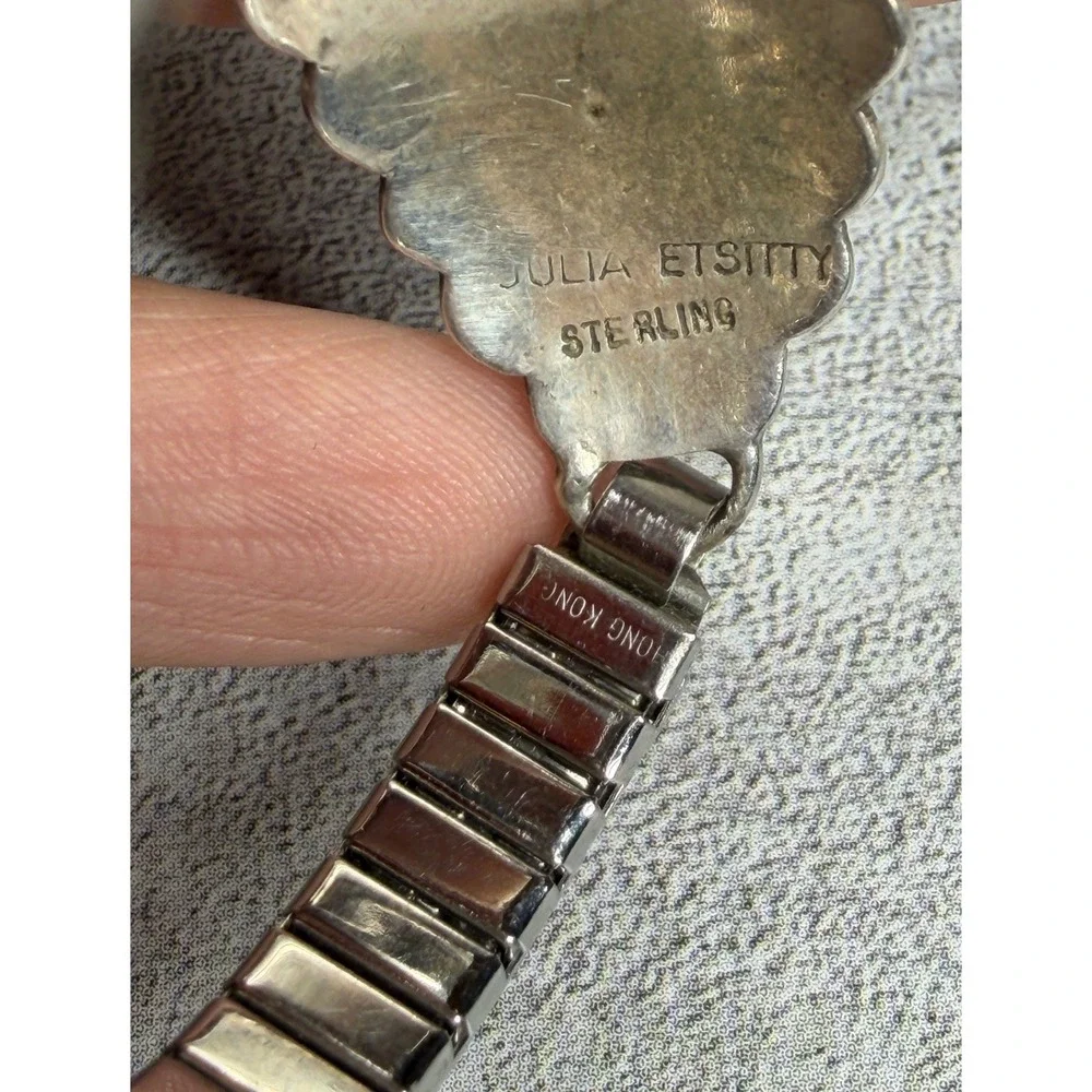 Southwest Traditions Julia Etsitty Sterling Turquoise Navajo Indian Head Watch